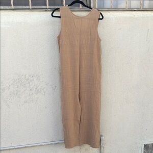 Elegant Tan Sleeveless Jumpsuit